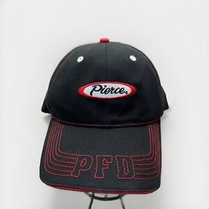 Pierce Hat Fire Truck Red Black Baseball Style Snap Back Cap‎ Embroidered Patch